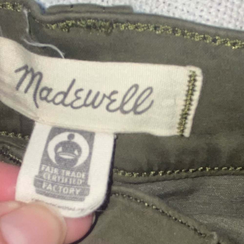 Madewell Mid-Rise Kick Out Jeans Olive Green Size 31 - Picture 15 of 17